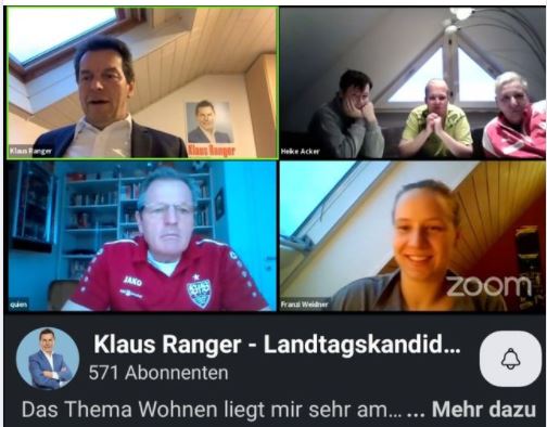 Videokonferenz mit Klaus Ranger